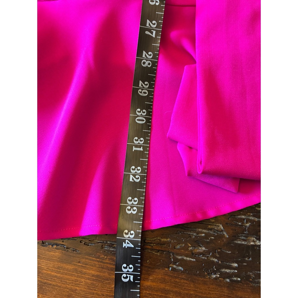 Flying Tomato VNeck Puff Long Sleeve Wrap Tie Ruffle Hem Women's Large Hot Pink - Picture 5 of 5